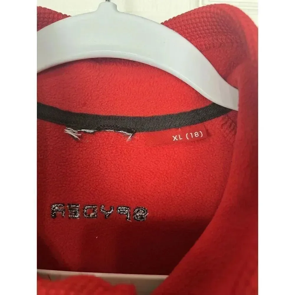 Spyder Athletic  Youth‎ Kids Size XL (l8) Black Red  Full Zip Pockets Fleece